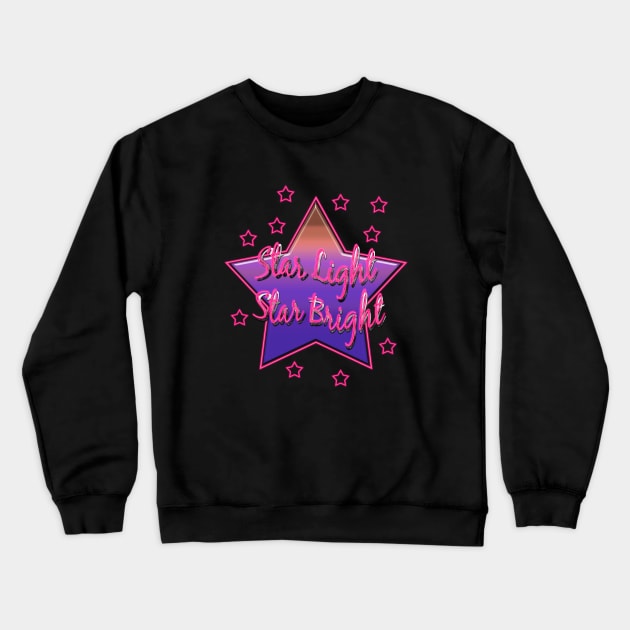 Star Light, Star Bright Crewneck Sweatshirt by Sinmara